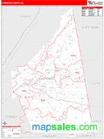 Cherokee County, AL Wall Map Zip Code