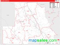 Chilton County, AL Wall Map Zip Code