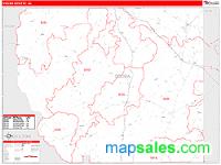 Coosa County, AL Wall Map