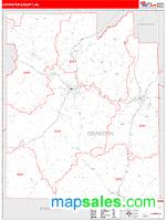 Covington County, AL Wall Map Zip Code