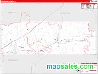 Escambia County, AL Wall Map