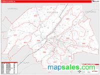 Etowah County, AL Wall Map Zip Code