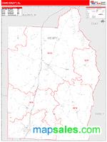 Henry County, AL Wall Map Zip Code