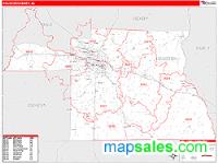 Houston County, AL Wall Map Zip Code