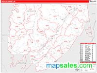 Jackson County, AL Wall Map