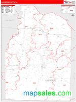 Lawrence County, AL Wall Map Zip Code
