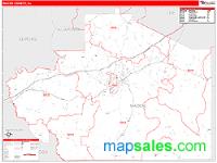 Macon County, AL Wall Map Zip Code