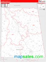 Randolph County, AL Wall Map Zip Code