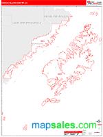 Kodiak Island County, AK Wall Map Zip Code