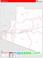 Yuma County, AZ Wall Map Zip Code