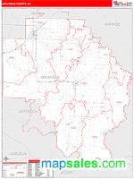 Arkansas County, AR Wall Map Zip Code