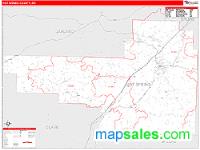 Hot Spring County, AR Wall Map Zip Code