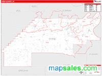 Perry County, AR Wall Map Zip Code