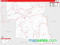 Pike County, AR Wall Map Zip Code