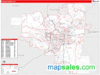 Pulaski County, AR Wall Map Zip Code