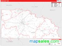 Union County, AR Wall Map Zip Code