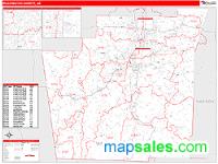 Washington County, AR Wall Map Zip Code