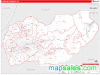 El Dorado County, CA Wall Map Zip Code