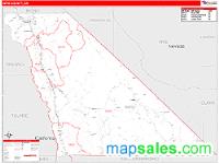 Inyo County, CA Wall Map Zip Code