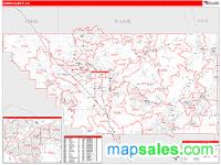 Kern County, CA Wall Map Zip Code