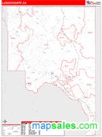 Lassen County, CA Wall Map Zip Code