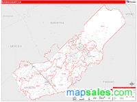 Madera County, CA Wall Map Zip Code