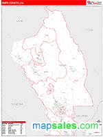 Napa County, CA Wall Map Zip Code