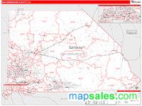 San Bernardino County, CA Wall Map Zip Code