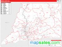 Shasta County, CA Wall Map Zip Code