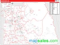 Tulare County, CA Wall Map Zip Code