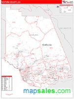 Ventura County, CA Wall Map Zip Code