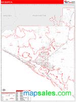 Bay County, FL Wall Map Zip Code