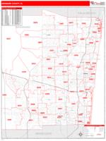 Broward County, FL Wall Map Zip Code