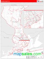 Escambia County, FL Wall Map Zip Code