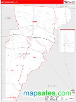 Jefferson County, FL Wall Map Zip Code