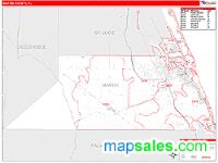 Martin County, FL Wall Map Zip Code