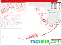 Monroe County, FL Wall Map Zip Code