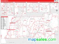 Pasco County, FL Wall Map Zip Code