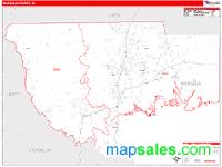 Wakulla County, FL Wall Map Zip Code