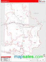 Walton County, FL Wall Map Zip Code