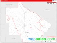 Bacon County, GA Wall Map Zip Code