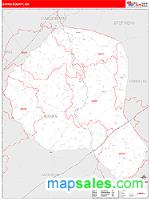 Banks County, GA Wall Map Zip Code