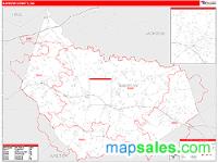 Barrow County, GA Wall Map