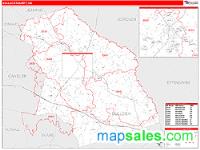 Bulloch County, GA Wall Map Zip Code