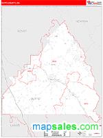 Butts County, GA Wall Map Zip Code