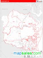Camden County, GA Wall Map Zip Code