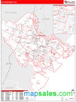 Chatham County, GA Wall Map Zip Code