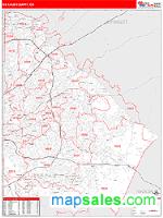 DeKalb County, GA Wall Map Zip Code