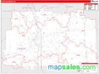 Gordon County, GA Wall Map