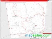 Haralson County, GA Wall Map Zip Code